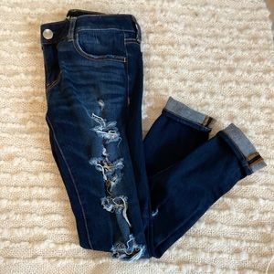 American Eagle 0 Short ripped jeggings